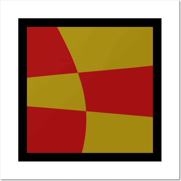 retro red and yellow 1960's design Wall Art by pauloneill-art